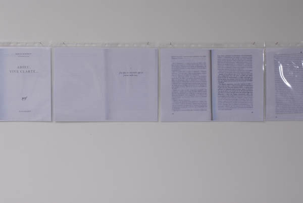 JACQUELINE MESMAEKER, Exhibition view Jorge Semprún, Rectangle, Brussels