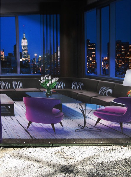 Peter Scott, Purple Chairs, archival inkjet print, 48 x 36 cm (66 x 56 cm framed)